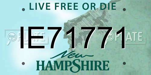 IE71771 New Hampshire License Plate