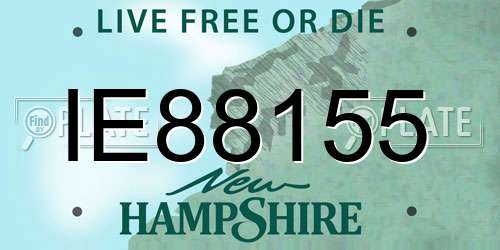 IE88155 New Hampshire License Plate