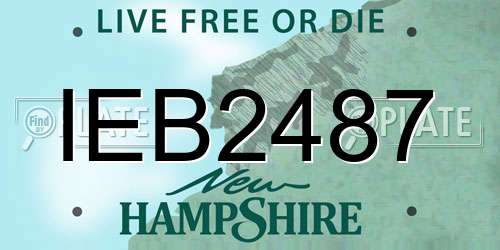 IEB2487 New Hampshire License Plate