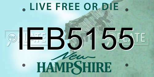 IEB5155 New Hampshire License Plate