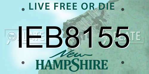 IEB8155 New Hampshire License Plate