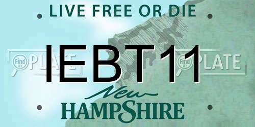 IEBT11 New Hampshire License Plate