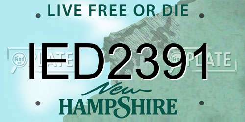 IED2391 New Hampshire License Plate