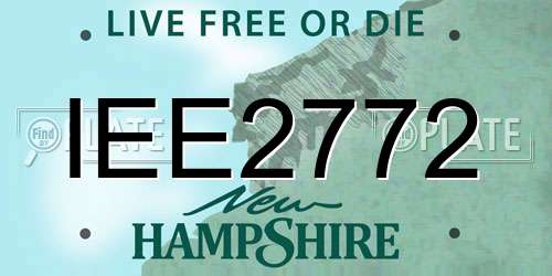 IEE2772 New Hampshire License Plate