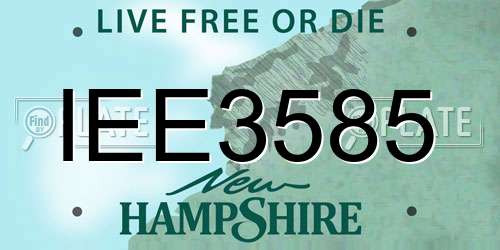 IEE3585 New Hampshire License Plate