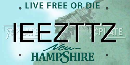 IEEZTTZ New Hampshire License Plate