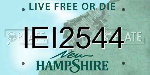 IEI2544 New Hampshire License Plate