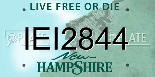 IEI2844 New Hampshire License Plate
