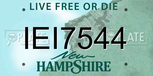 IEI7544 New Hampshire License Plate