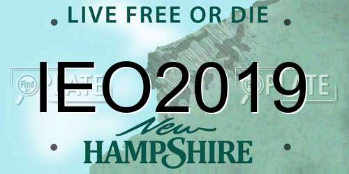 IEO2019 New Hampshire License Plate