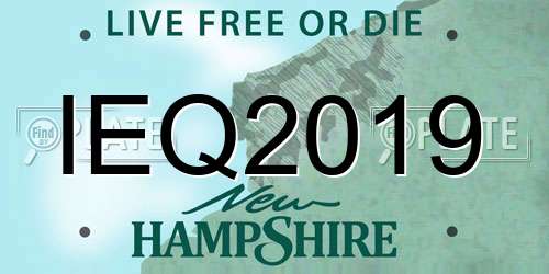 IEQ2019 New Hampshire License Plate