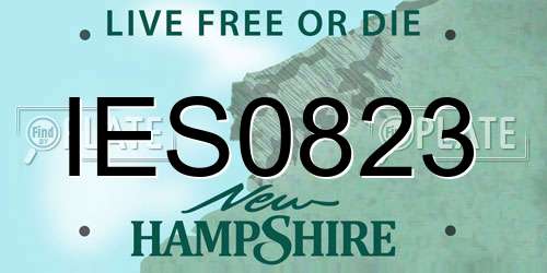 IES0823 New Hampshire License Plate
