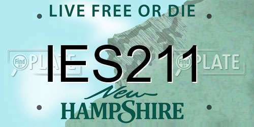 IES211 New Hampshire License Plate