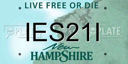 IES21I New Hampshire License Plate