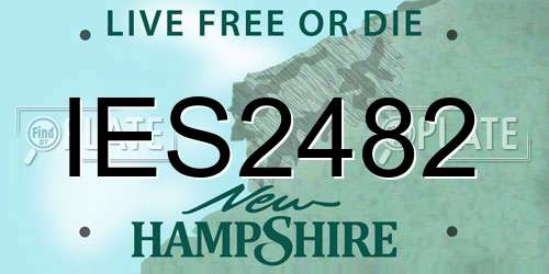IES2482 New Hampshire License Plate