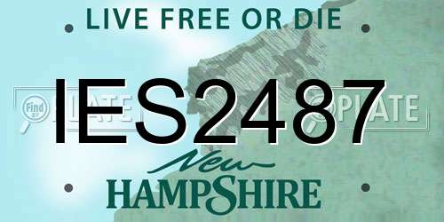 IES2487 New Hampshire License Plate