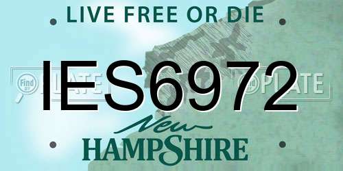 IES6972 New Hampshire License Plate