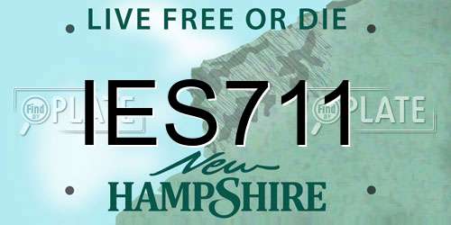IES711 New Hampshire License Plate