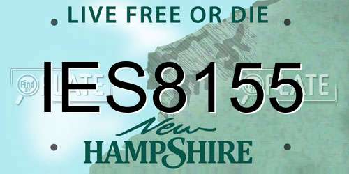 IES8155 New Hampshire License Plate