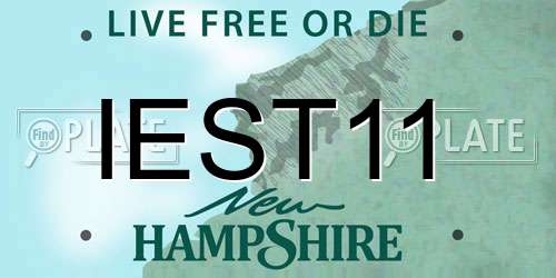 IEST11 New Hampshire License Plate