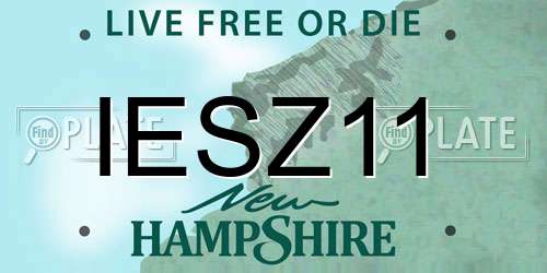 IESZ11 New Hampshire License Plate