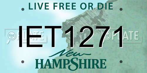 IET1271 New Hampshire License Plate