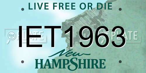 IET1963 New Hampshire License Plate