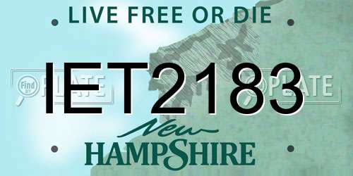 IET2183 New Hampshire License Plate