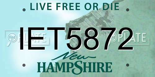 IET5872 New Hampshire License Plate