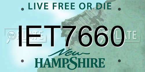 IET7660 New Hampshire License Plate