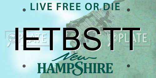 IETBSTT New Hampshire License Plate