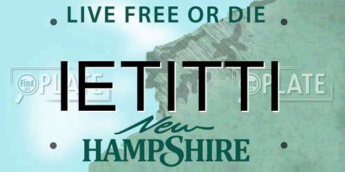 IETITTI New Hampshire License Plate