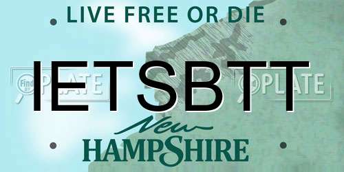 IETSBTT New Hampshire License Plate