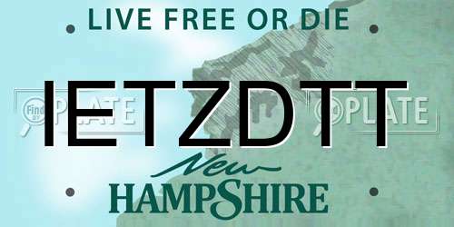 IETZDTT New Hampshire License Plate