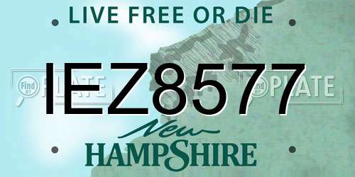 IEZ8577 New Hampshire License Plate