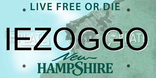 IEZOGGO New Hampshire License Plate