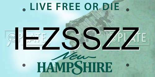 IEZSSZZ New Hampshire License Plate