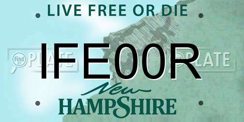 IFE00R New Hampshire License Plate