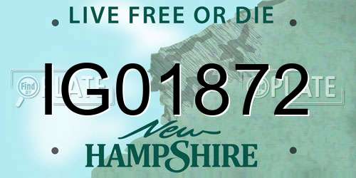 IG01872 New Hampshire License Plate