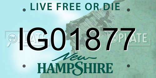 IG01877 New Hampshire License Plate