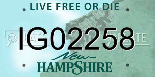 IG02258 New Hampshire License Plate