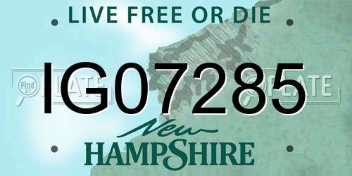 IG07285 New Hampshire License Plate