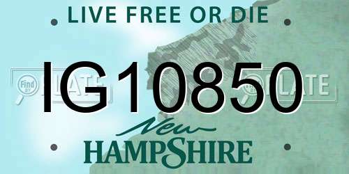 IG10850 New Hampshire License Plate