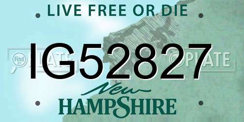 IG52827 New Hampshire License Plate