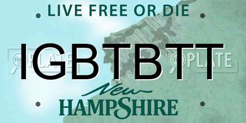 IGBTBTT New Hampshire License Plate