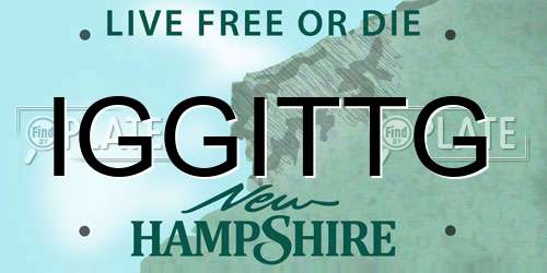 IGGITTG New Hampshire License Plate