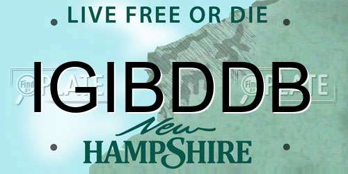IGIBDDB New Hampshire License Plate