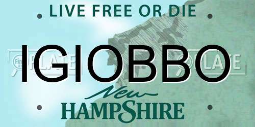 IGIOBBO New Hampshire License Plate