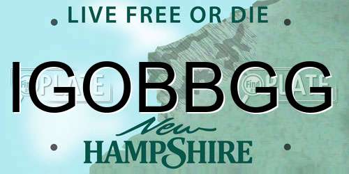 IGOBBGG New Hampshire License Plate