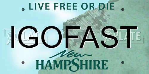 IGOFAST New Hampshire License Plate